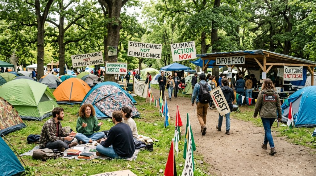 System Change Camp - Klotz-Anlage Tausende Besucher